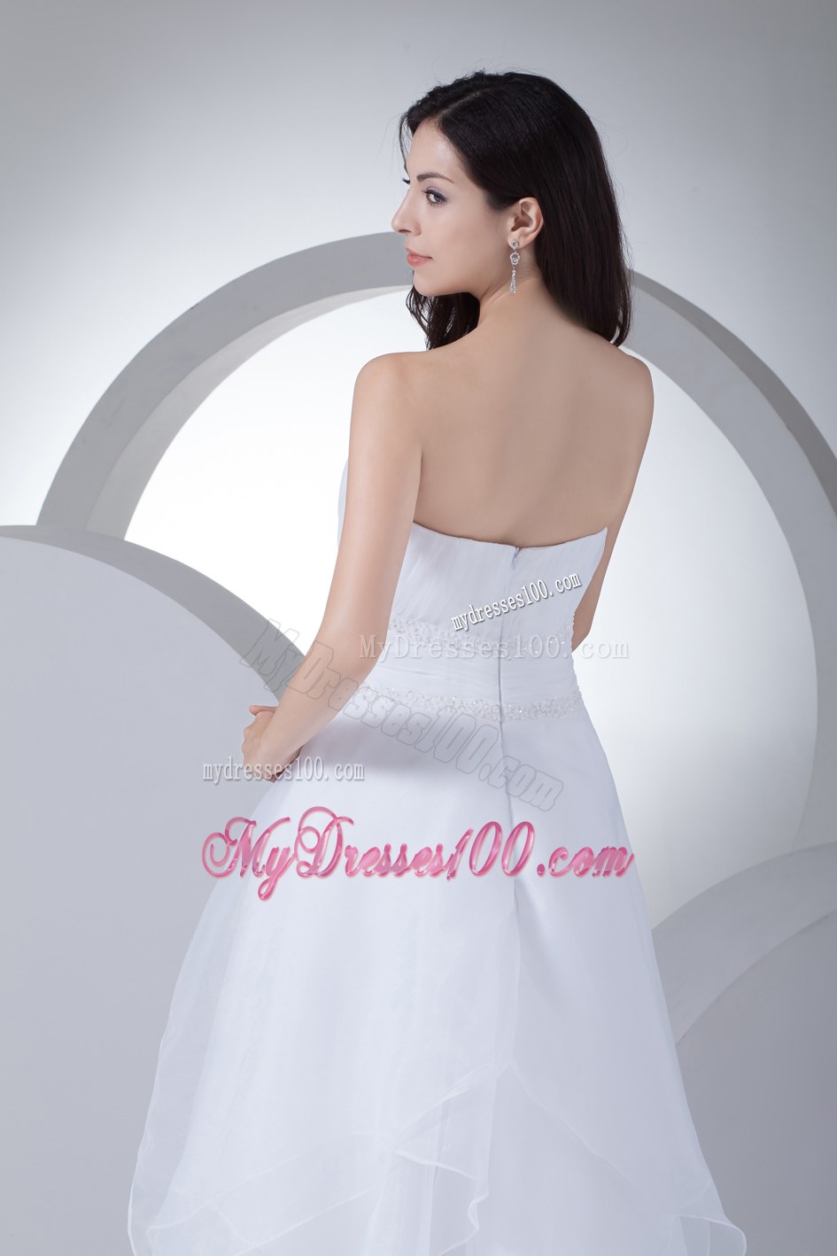 Simple Strapless Ruffles 2013 New Arrival Wedding Dresses