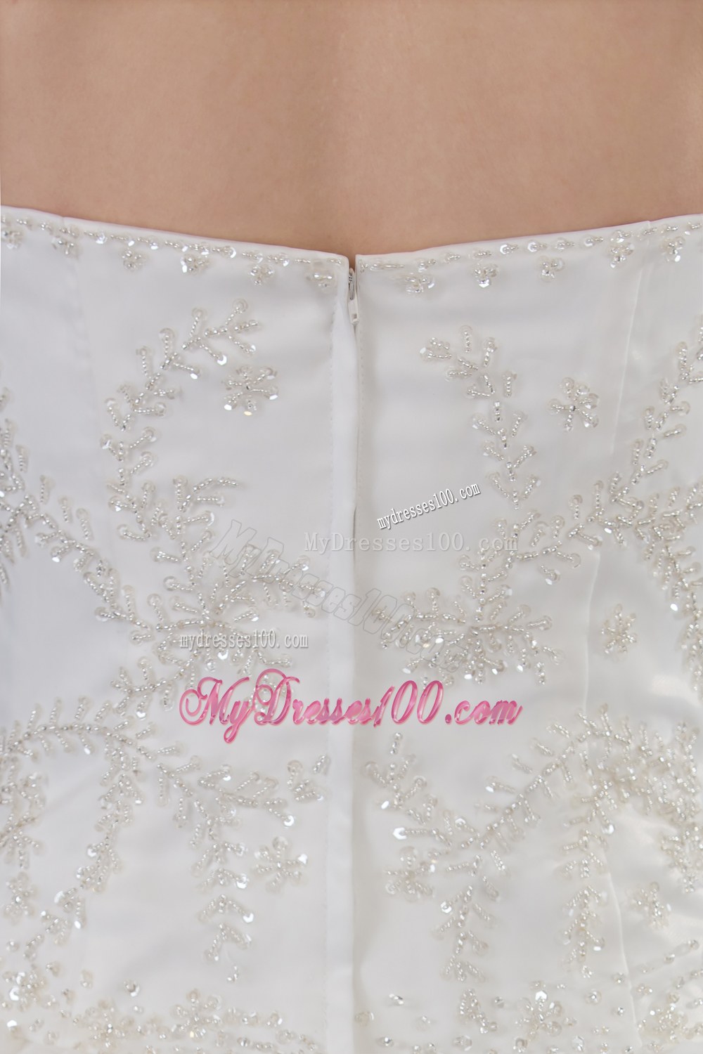 Cheap Sweetheart Appliques with Beading Wedding Dresses On Sale