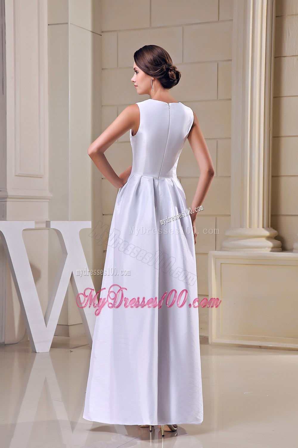 Informal V-neck Ankle-length 2013 Cheap Wedding Dresses On Sale