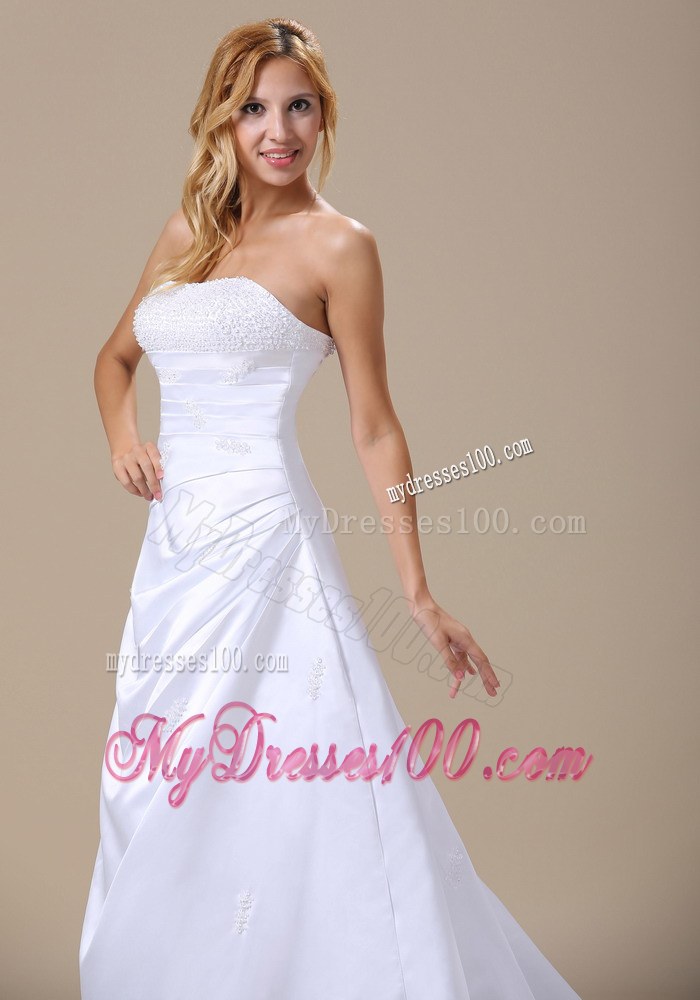 Romantic Beaded Decorate Bust and Appliques For 2013 Wedding Dress