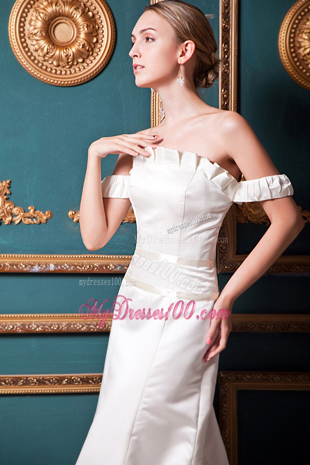 Beautiful Off The Shoulder Court Train 2013 Wedding Dresses On Sale