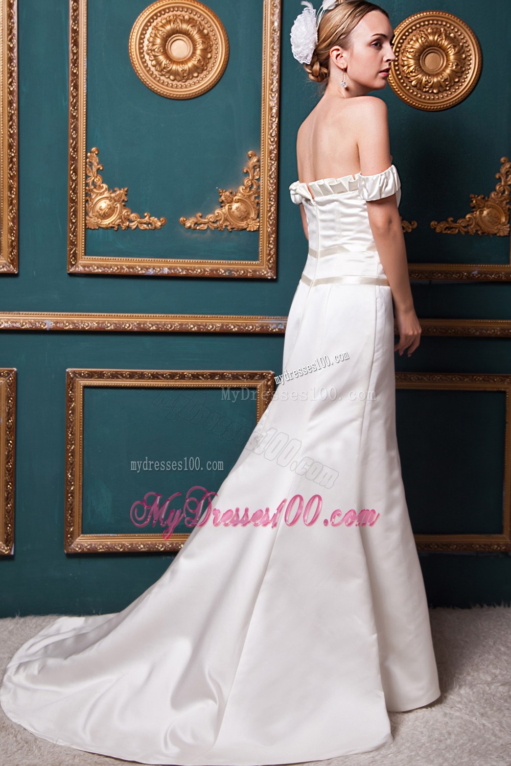 Beautiful Off The Shoulder Court Train 2013 Wedding Dresses On Sale