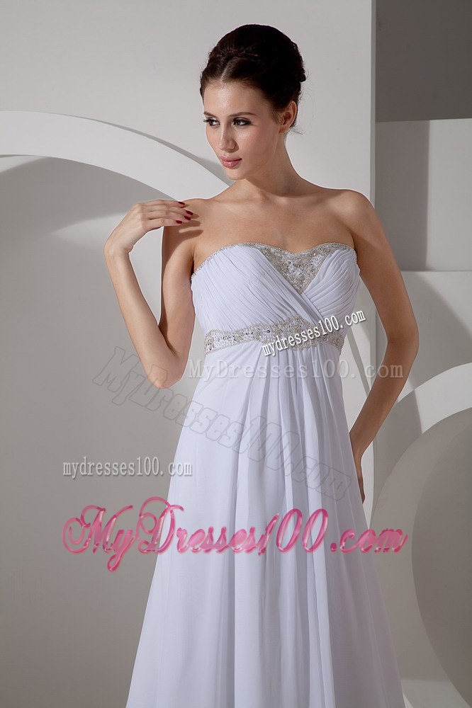 Best Column Sweetheart Court Train Appliques Wedding Dress for Beach