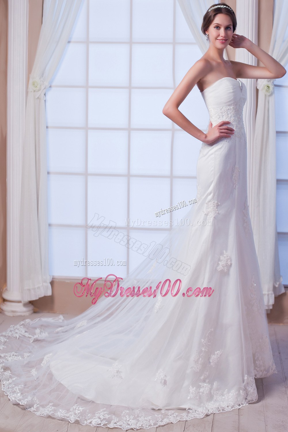 Brand New Mermaid Court Train Lace Beading Wedding Dresses