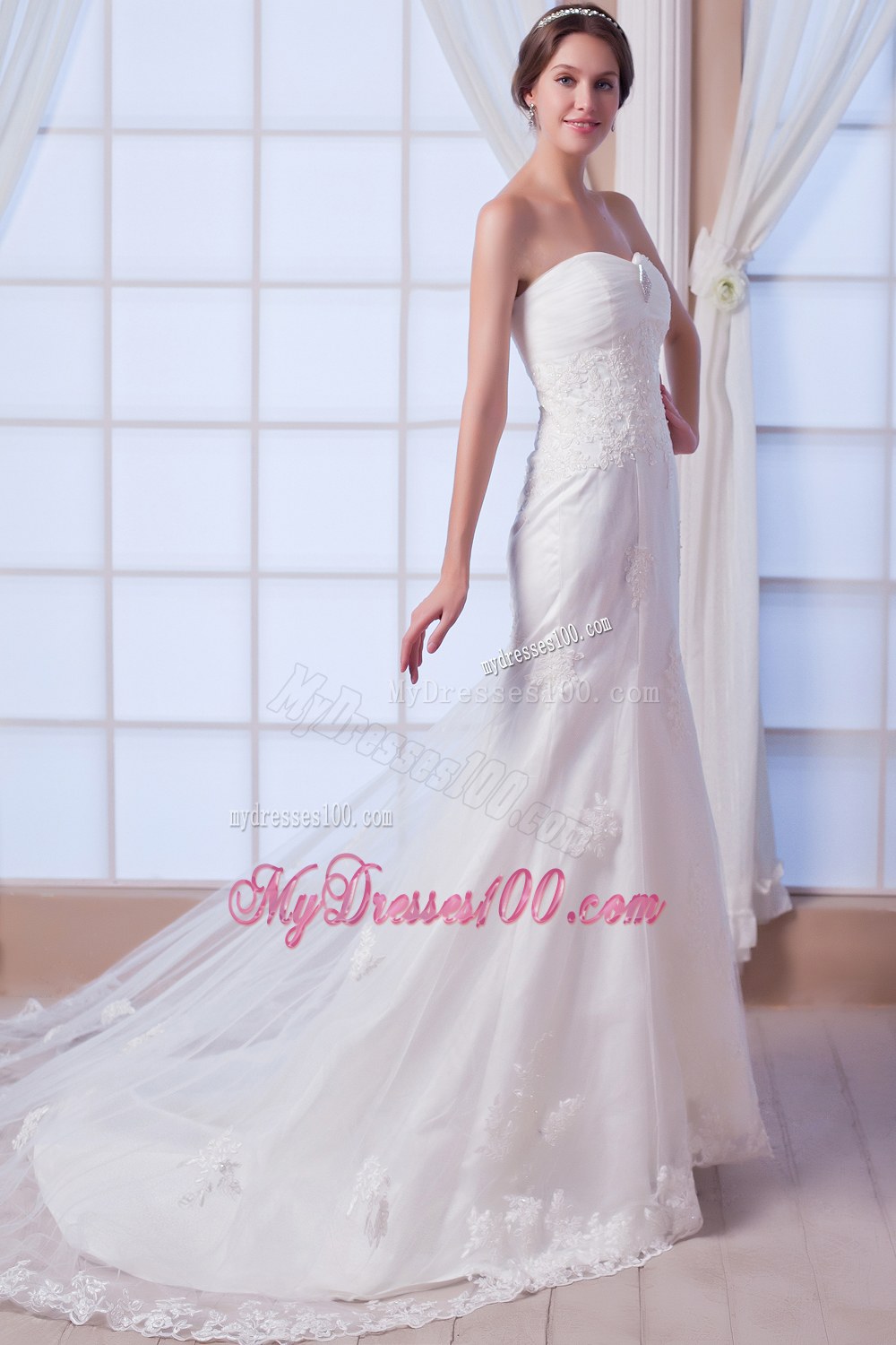 Brand New Mermaid Court Train Lace Beading Wedding Dresses