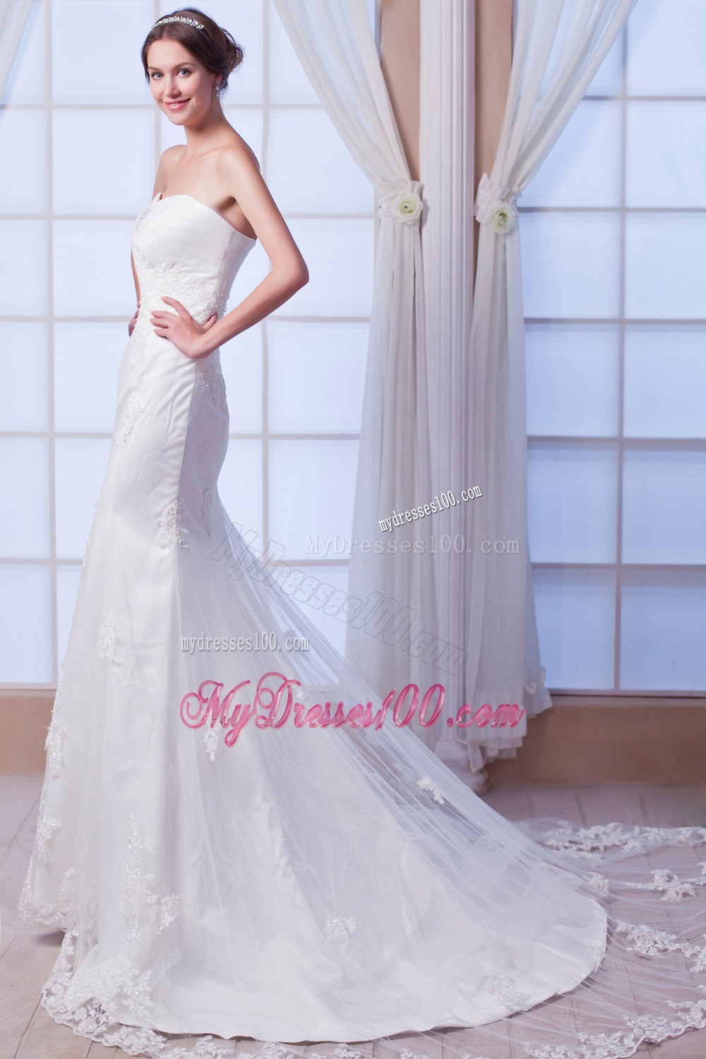 Brand New Mermaid Court Train Lace Beading Wedding Dresses