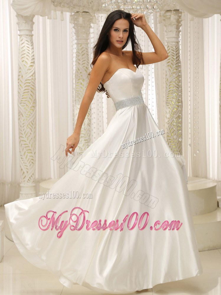 Simple Sweetheart 2013 Wedding Dress with Beaded Decorate Waist