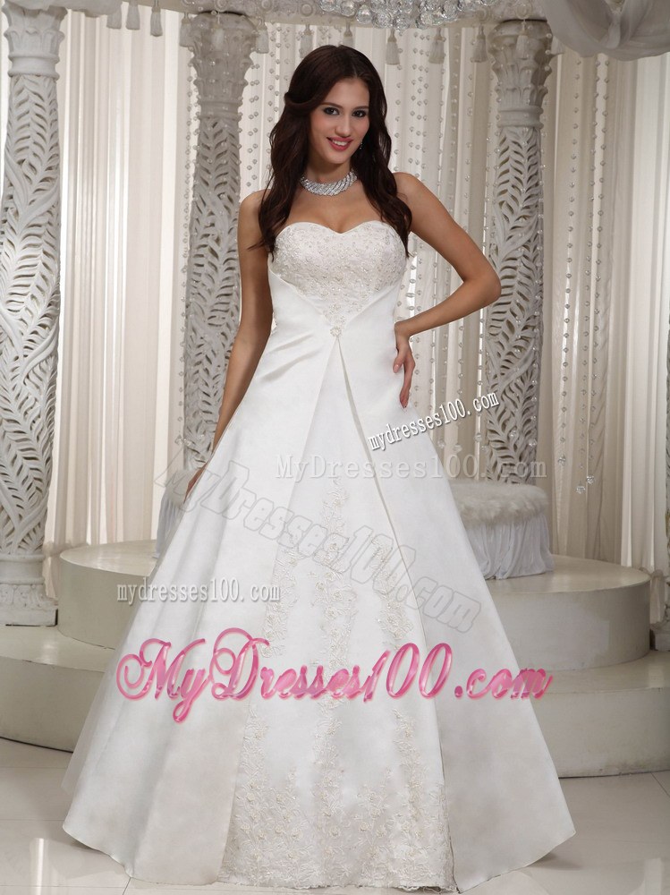 Elegant Sweetheart Floor-length Lace Cheap Wedding Gowns On Sale