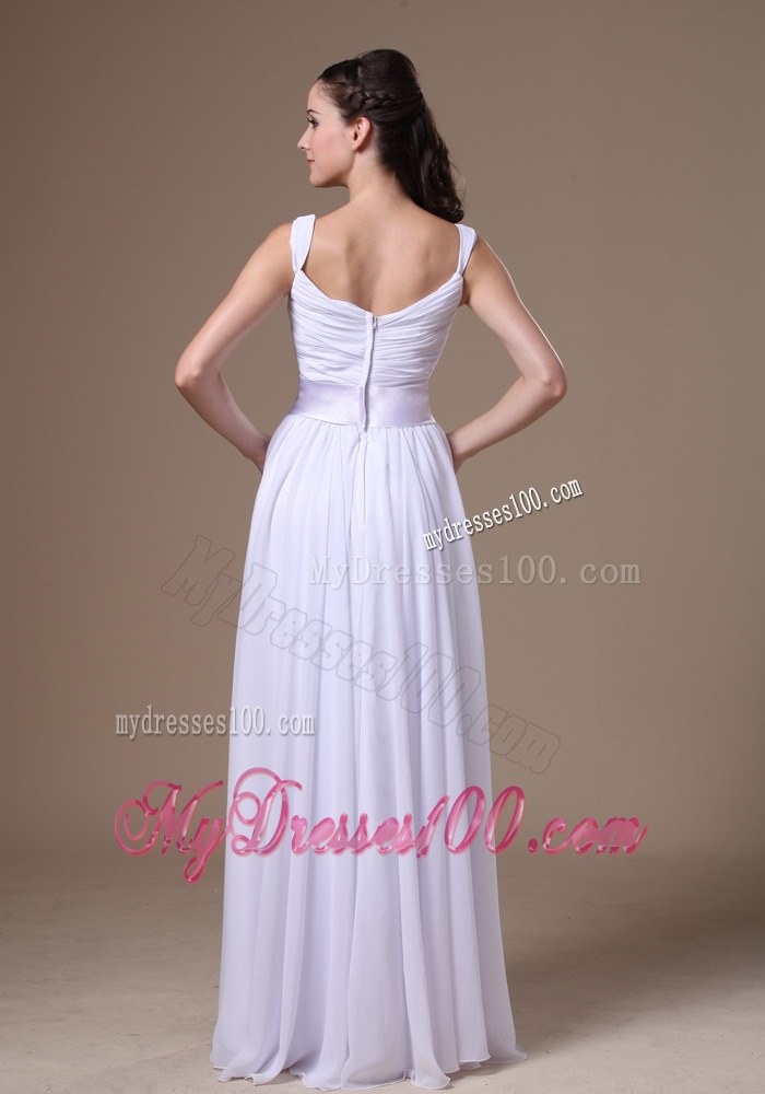 Empire Straps Floor-length Wedding Dress With Belt