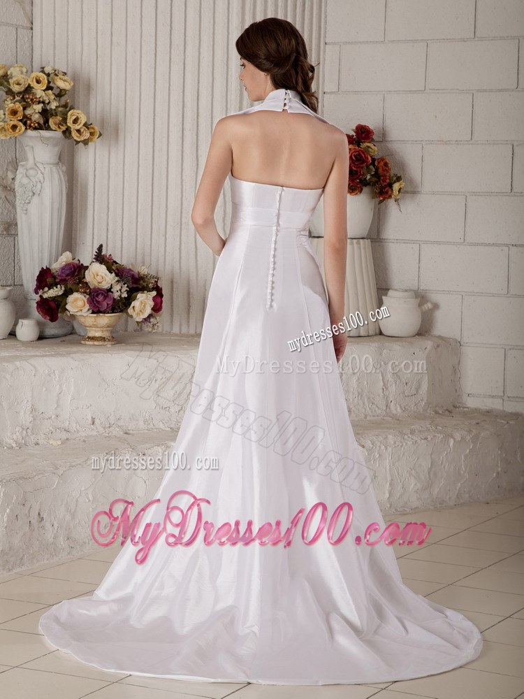 Gorgeous Princess V-neck Court Train Wedding Dresses with Beading