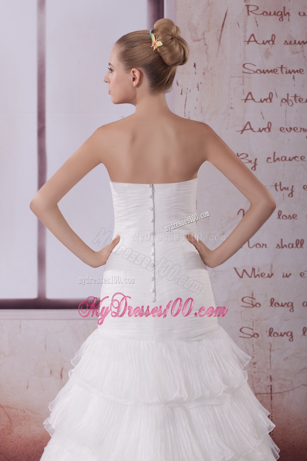 Hand Made Flower Court Train 2013 Sweetheart Wedding Dresses