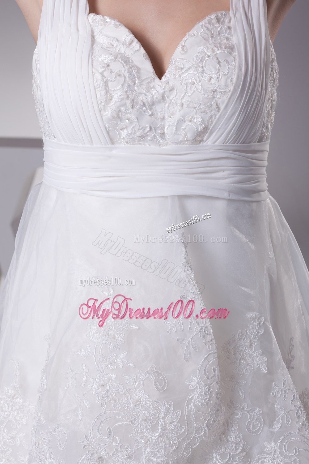 Fashionable Lace Straps High-low Wedding Dresses with Layers