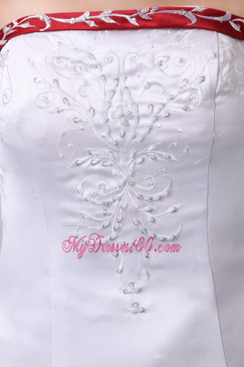 Luxurious Wedding Dresses Chapel Train Embroidery With Beading