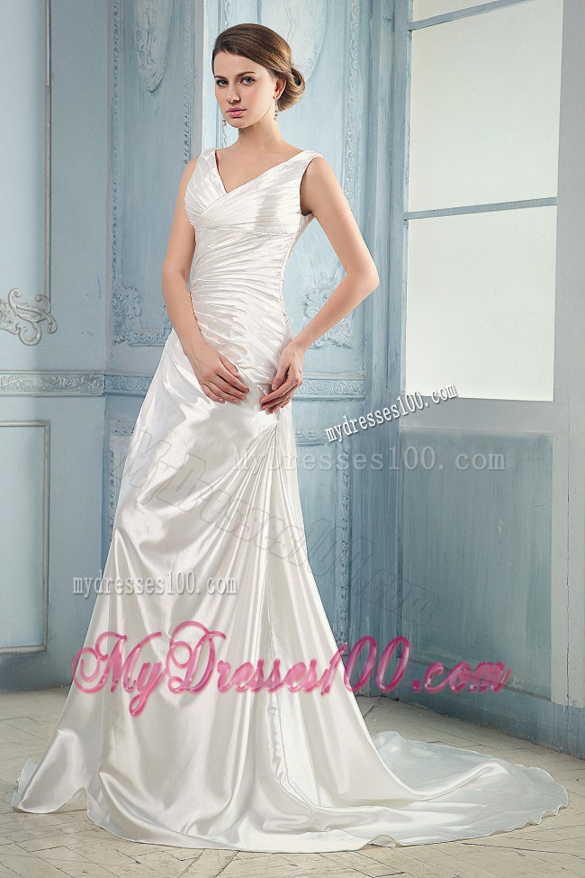 Red Empire One Shoulder Chiffon Brush Train Prom Dress With Beading