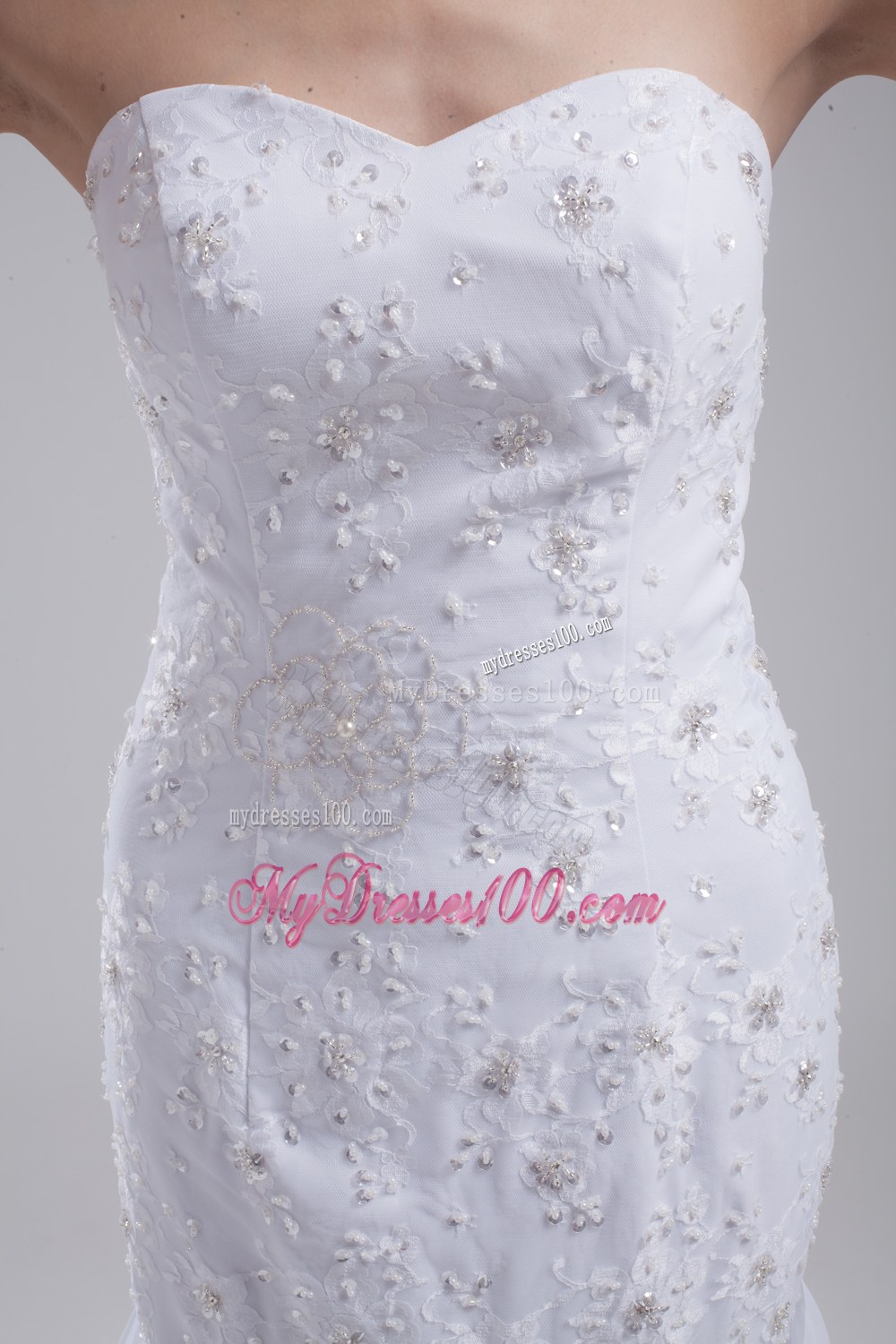Mermaid Sweetheart Embroidery Ruffles Wedding Dress