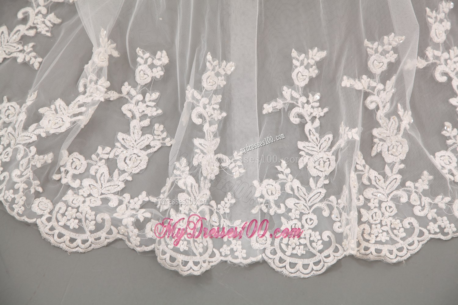 Off The Shoulder Court Train Wedding Dresses with Appliques and Flowers