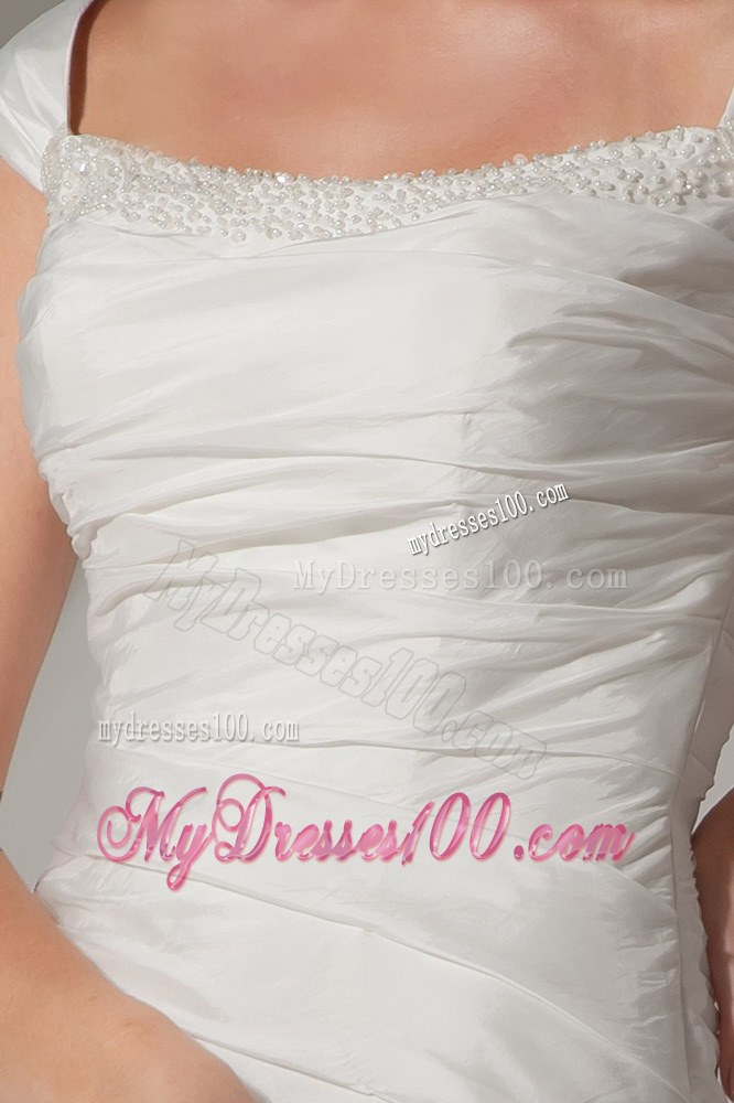 Popular Princess Straps Chapel Train Beading Pretty Wedding Dresses