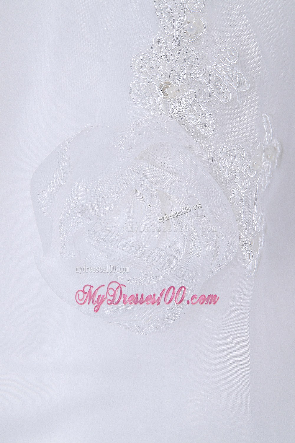 Gorgeous Flowers Strapless Court Train Appliques Wedding Gowns