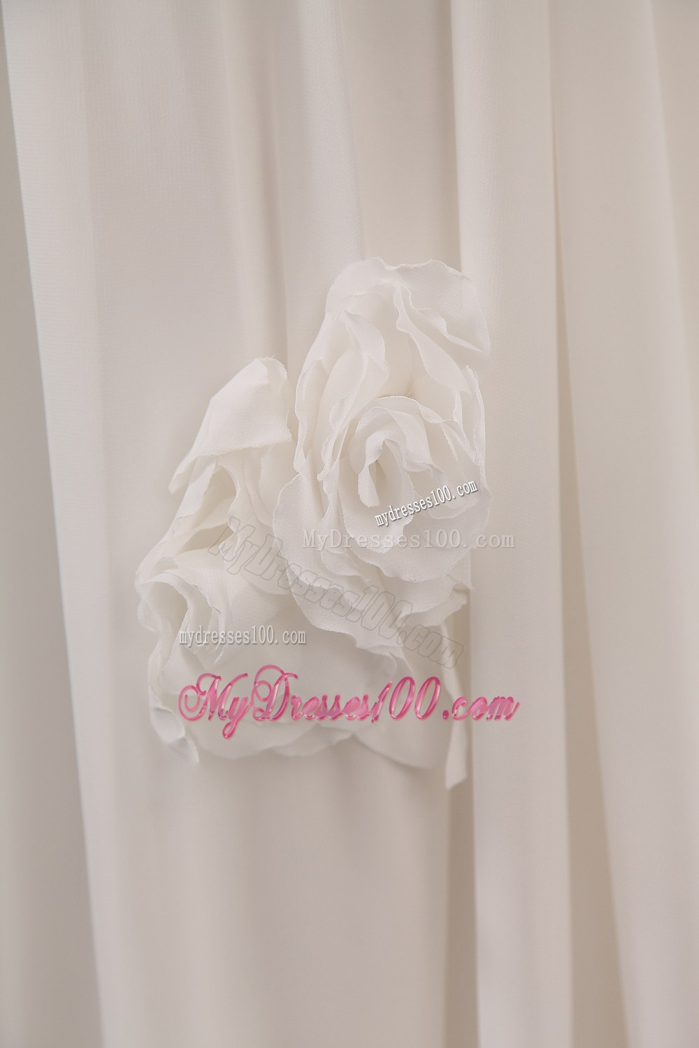 Simple Empire Off The Shoulder Chapel Train Flowers Wedding Dress