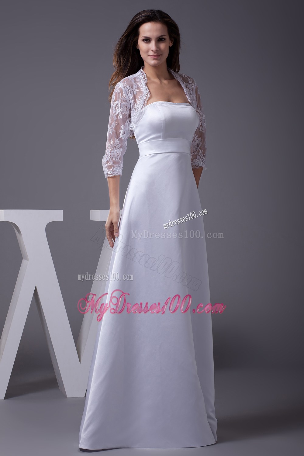 Simple Strapless Floor-length Low Price Wedding Dresses On Sale