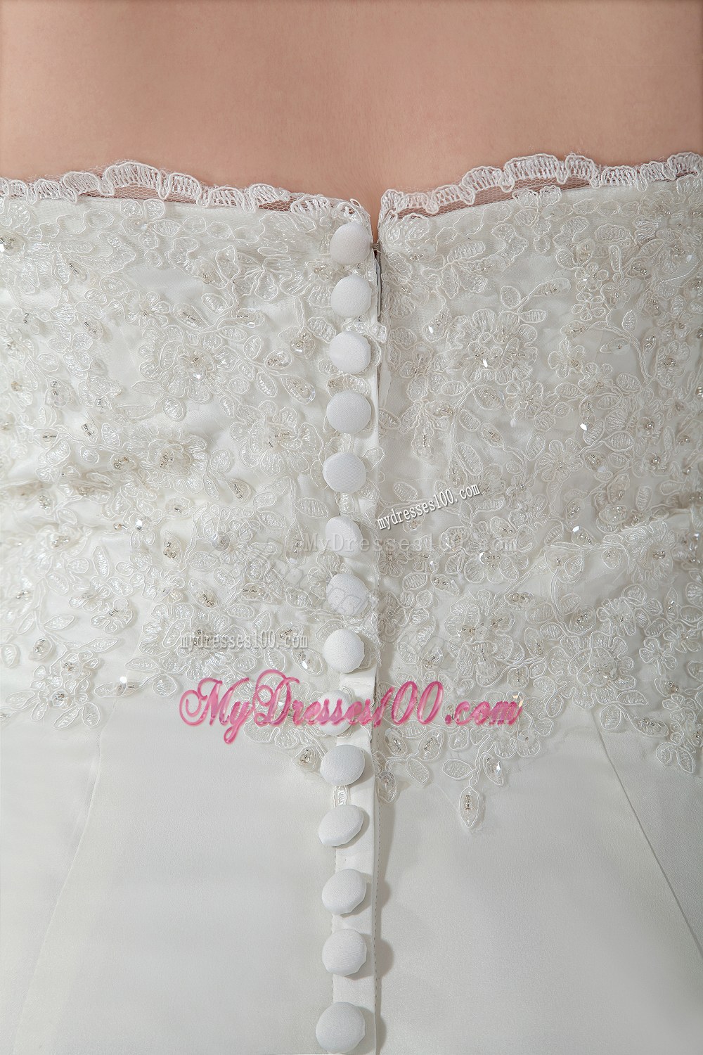 Sweet Halter Court Train Appliques Wedding Dresses for Cheap
