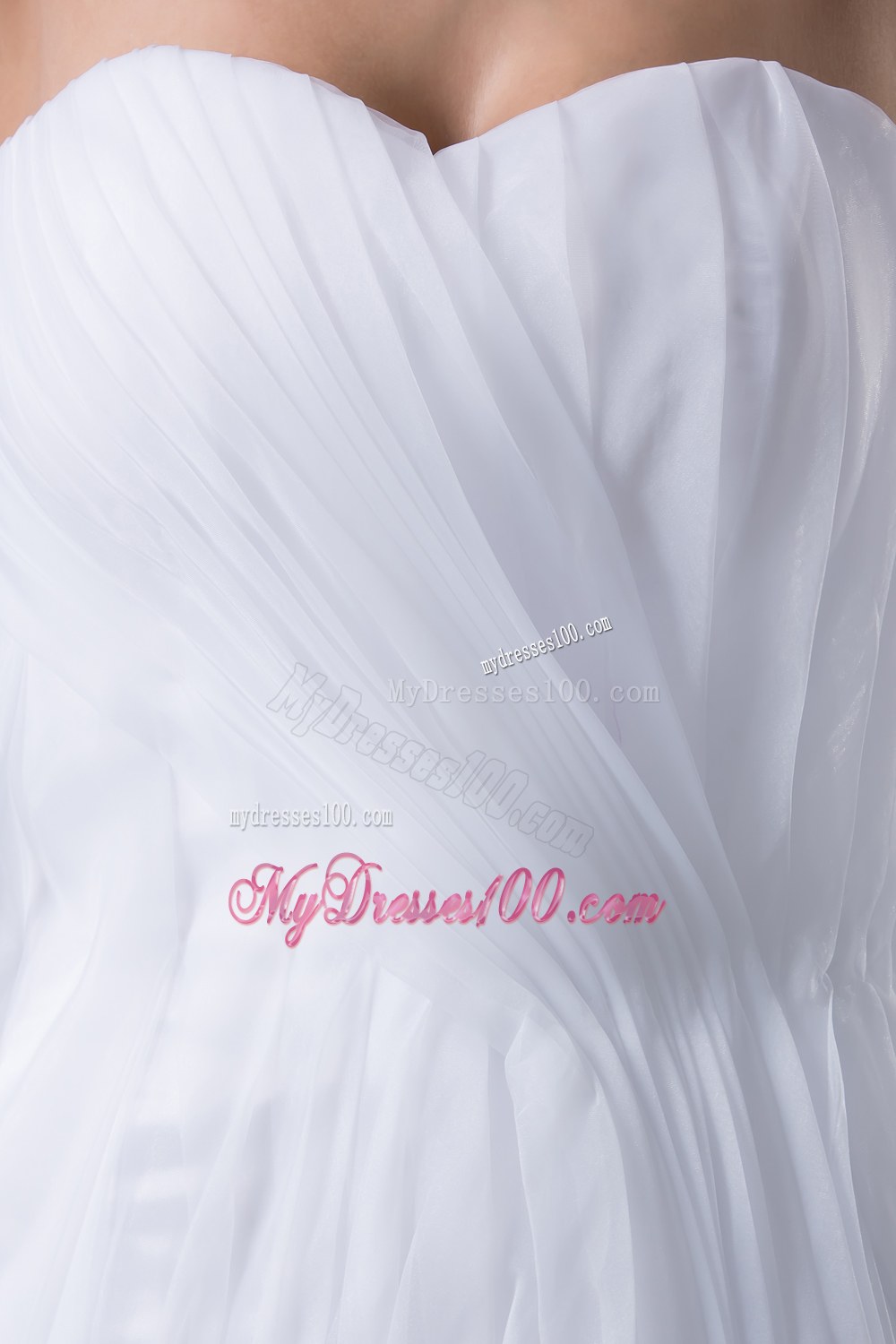 Sweetheart Mermaid Long Pick Ups Wedding Dress