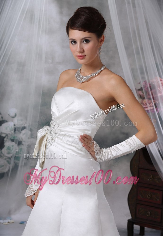 Appliques with Beading Brush Train 2013 Bridal Dresses On Sale