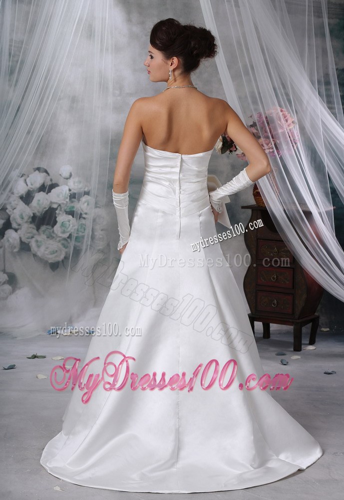 Appliques with Beading Brush Train 2013 Bridal Dresses On Sale