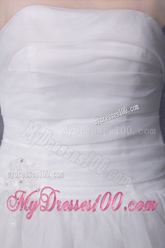 White Princess Strapless Chapel Train 2013 Bridal Gowns