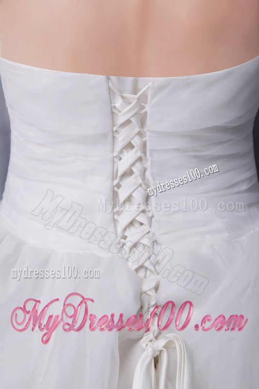White Princess Strapless Chapel Train 2013 Bridal Gowns
