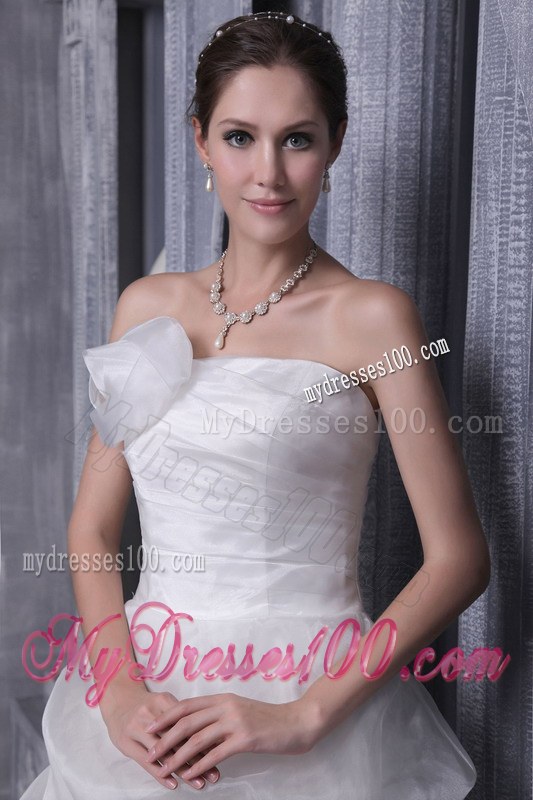 White Princess Strapless Floor-length 2013 Wedding Dresses