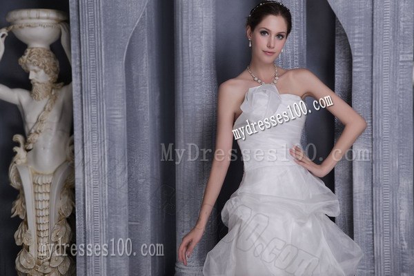 White Princess Strapless Floor-length 2013 Wedding Dresses