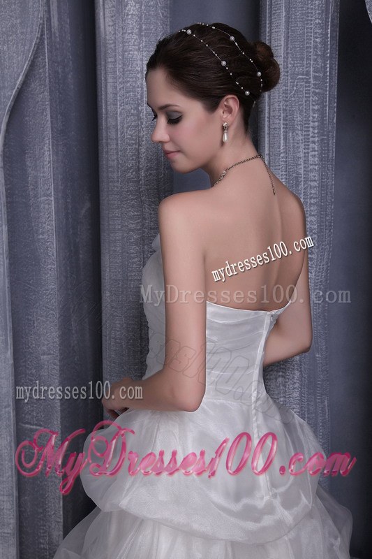 White Princess Strapless Floor-length 2013 Wedding Dresses