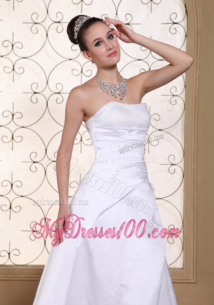 Sequined Decorate Bust White Elegant Wedding Dresses For 2013