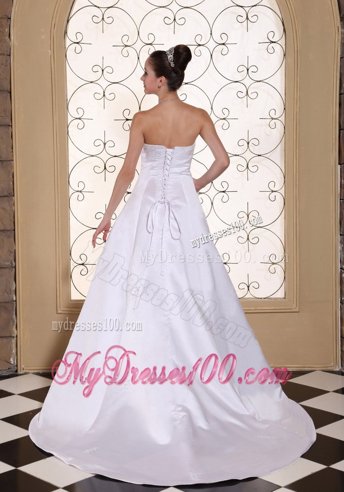 Sequined Decorate Bust White Elegant Wedding Dresses For 2013