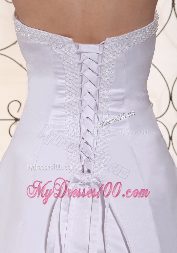 Sequined Decorate Bust White Elegant Wedding Dresses For 2013