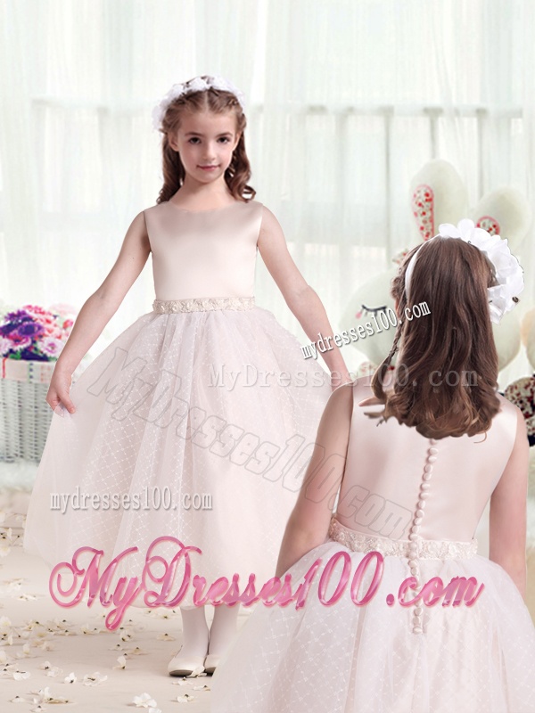 Pretty Scoop Princess Flower Girl Dresses with Appliques