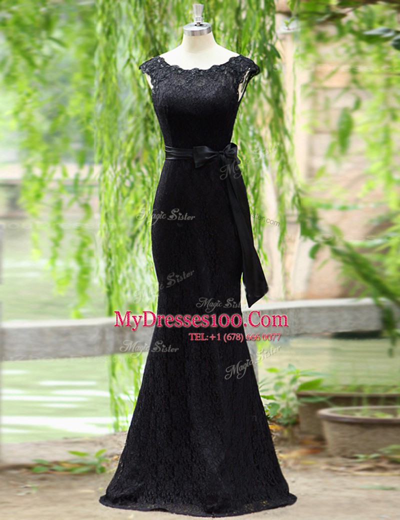 Mermaid Scoop Sleeveless Zipper Floor Length Lace