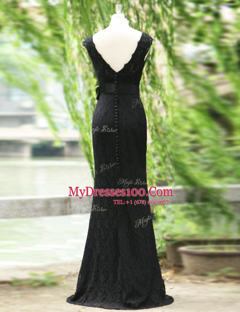 Mermaid Scoop Sleeveless Zipper Floor Length Lace