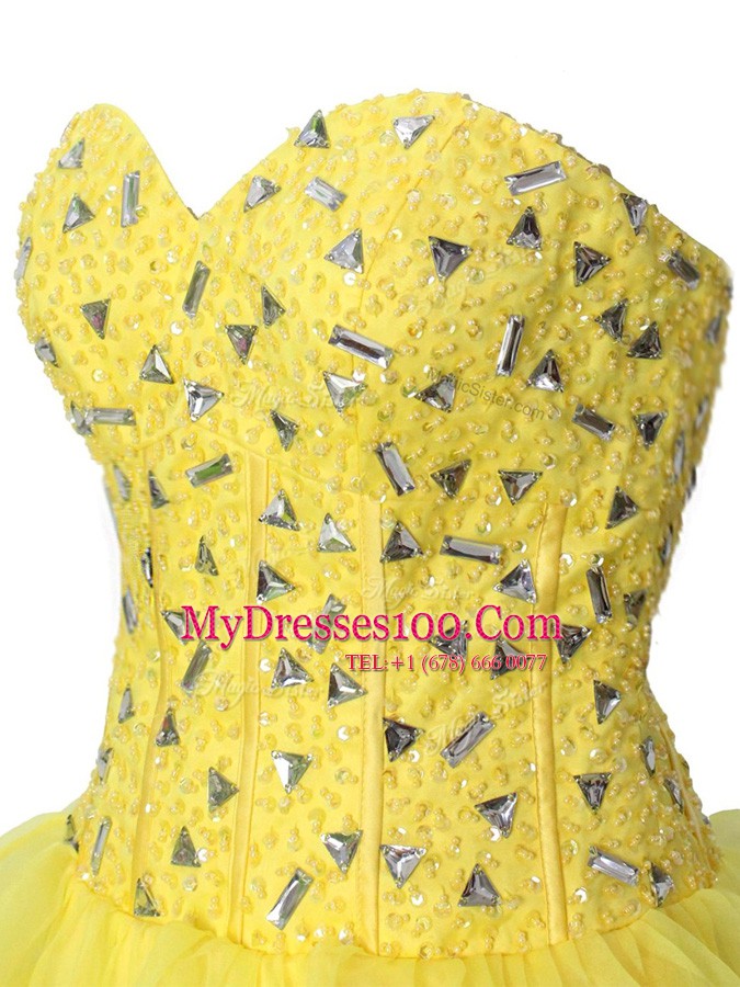 Eye-catching Sleeveless Zipper Mini Length Beading and Ruffled Layers Homecoming Dress