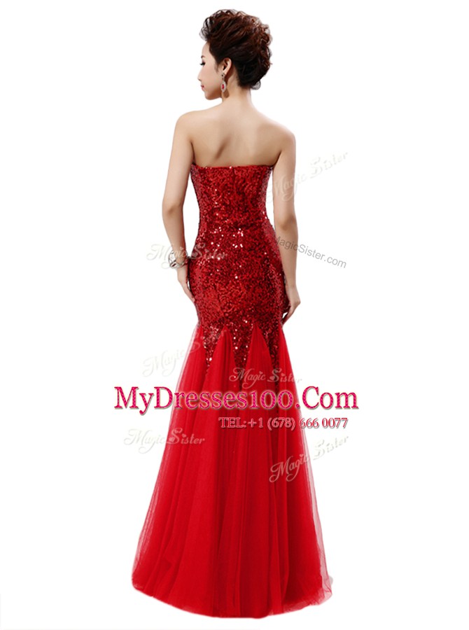 Flare Eggplant Purple Mermaid Sequins Homecoming Dress Zipper Sequined Sleeveless Floor Length