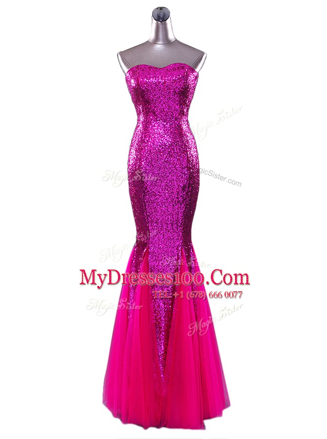 Enchanting Mermaid Sleeveless Sequins Zipper Prom Dress