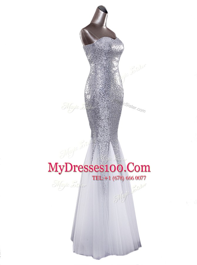 Enchanting Mermaid Sleeveless Sequins Zipper Prom Dress