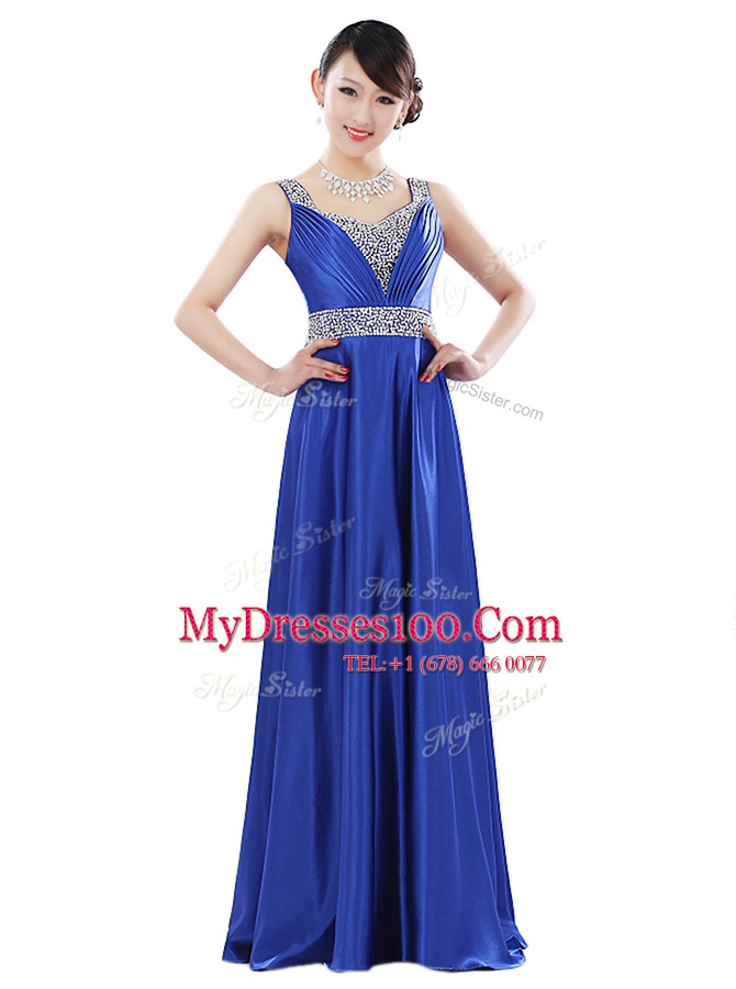 Sleeveless Beading Zipper Mother Of The Bride Dress