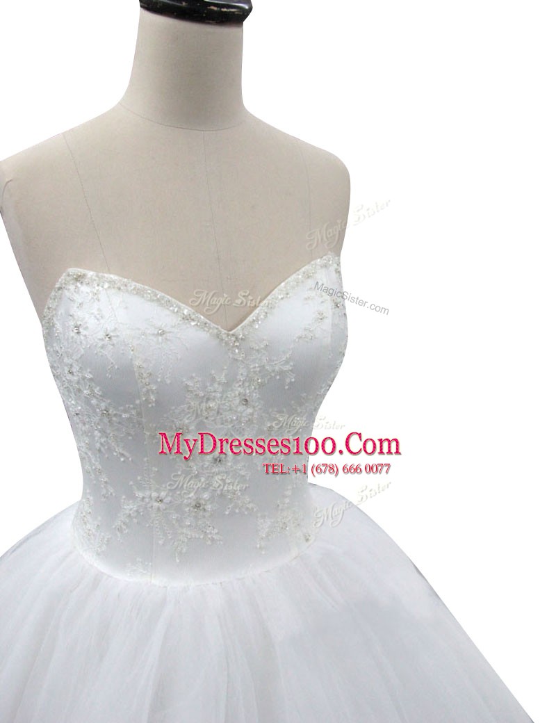 Multi-color Lace Up Wedding Gown Beading and Appliques Sleeveless High Low