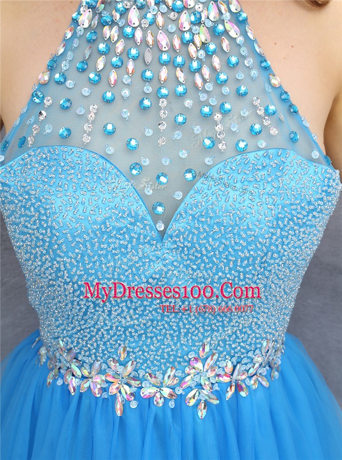 Colorful Sleeveless Zipper Mini Length Beading Custom Made