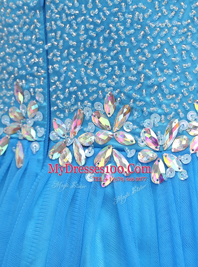 Colorful Sleeveless Zipper Mini Length Beading Custom Made