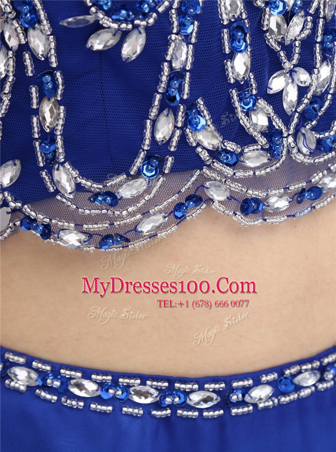 Scoop Sleeveless Criss Cross Knee Length Beading Prom Evening Gown
