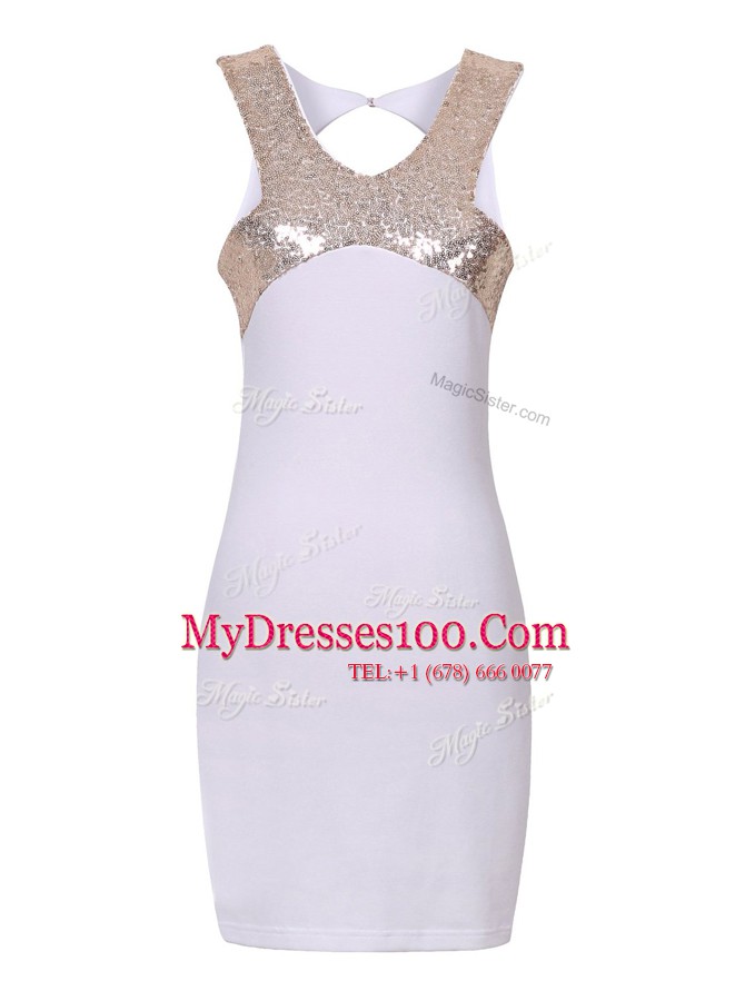 Exceptional Halter Top Sleeveless Elastic Woven Satin Evening Wear Sequins Zipper