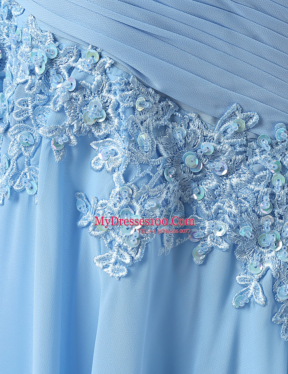 Scoop Sleeveless Brush Train Zipper With Train Appliques Prom Party Dress